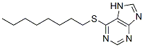 structure of CAS# 6974-89-6, 6-(Octylthio)-7H-Purine;6-(Octylthio)-7H-Purine;Nsc 22026;6-N-Octylmercaptopurine