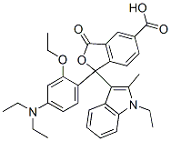 CAS 登录号：69898-61-9， 1-[4-(二乙基氨基)-2-乙氧基苯基]-1-(1-乙基-2-甲基-1H-吲哚-3-基)-1,3-二氢-3-氧代异苯并呋喃-5-羧酸