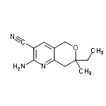 CAS#: 698981-12-3， 2-Amino-7-ethyl-7-methyl-7,8-dihydro-5H-pyrano[4,3-b]pyridine-3-carbonitrile