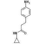 structure of CAS# 698992-37-9, 3-(4-Aminophenyl)-N-cyclopropylpropanamide;3-(4-aminophenyl)-N-cyclopropylpropanamide;MFCD05857485;Propionamide, 3-(4-aminophenyl)-N-cyclopropyl-