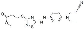 CAS#: 69929-15-3， Methyl 3-[[5-[[4-[(2-Cyanoethyl)Ethylamino]Phenyl]Azo]-1,2,4-Thiadiazol-3-Yl]Thio]Propionate