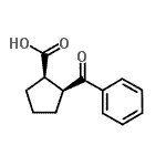 结构式 CAS# 70071-92-0, (1R,2S)-2-苯甲酰基环戊二烯羧酸