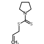 structure of CAS# 701-13-3, Allyl 1-pyrrolidinecarbodithioate;Pyrrolidinodithiocarbamic Acid Allyl Ester