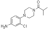 structure of CAS# 701220-40-8, 1-[4-(4-Amino-2-chlorophenyl)-1-piperazinyl]-2-methyl-1-propanone;[3-chloro-4-(4-isobutyrylpiperazin-1-yl)phenyl]amine;1-[4-(4-a<wbr>mino-2-ch<wbr>loropheny<wbr>l)piperaz<wbr>in-1-yl]-<wbr>2-methylp<wbr>ropan-1-o<wbr>ne;3-chloro-4-(4-isobutyryl-1-piperazinyl)aniline