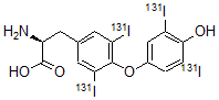 CAS#: 7019-69-4， O-[4-Hydroxy-3,5-Di(131I)Iodophenyl]-3,5-Di(131I)Iodo-L-Tyrosine