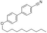 structure of CAS# 70247-25-5, 4'-(Decyloxy)[1,1'-Biphenyl]-4-Carbonitrile;(1,1'-Biphenyl)-4-Carbonitrile, 4'-(Decyloxy)-;4'-(Decyloxy)(1,1'-Biphenyl)-4-Carbonitrile;4-Cyano-4'-Decyloxybiphenyl