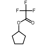 structure of CAS# 703-13-9, Cyclopentyl trifluoroacetate;1-[(Trifluoroacetyl)oxy]cyclopentane;Acetic acid, trifluoro-, cyclopentyl ester;cyclopentyl 2,2,2-trifluoroacetate