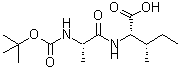 CAS#: 70396-21-3， N-{[(2-Methyl-2-propanyl)oxy]carbonyl}-L-alanyl-L-isoleucine