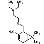 CAS#: 70424-77-0， N,N-Diethyl-2-[(3,7,7-trimethylbicyclo[4.1.0]hept-3-en-2-yl)methoxy]ethanamine