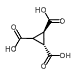 结构式 CAS# 705-35-1, 反式-1,2,3-环丙烷三羧酸