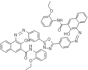 CAS#: 70621-14-6， 4,4'-{1,3,4-Oxadiazole-2,5-diylbis[4,1-phenylene(Z)-2,1-diazenediyl]}bis[N-(2-ethoxyphenyl)-3-hydroxy-2-naphthamide]