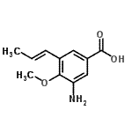 CAS#: 706792-74-7， 3-Amino-4-methoxy-5-[(1E)-1-propen-1-yl]benzoic acid