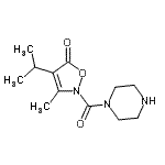 CAS#: 706804-13-9, 4-Isopropyl-3-methyl-2-(1-piperazinylcarbonyl)-1,2-oxazol-5(2H)-one