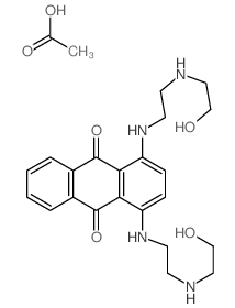 CAS#: 70711-40-9， 1,4-Bis((2-((2-hydroxyethyl)amino)ethyl)amino)anthraquinone diacetate (salt)