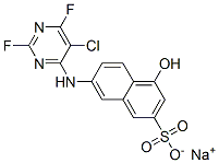 CAS#: 70714-71-5， Sodium 7-[(5-chloro-2,6-difluoro-4-pyrimidinyl)amino]-4-hydroxy-2-naphthalenesulfonate