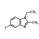 structure of CAS# 708-34-9, 1-Ethyl-5-fluoro-2-methyl-1H-benzimidazole;1-ethyl-5-fluoro-2-methyl-1H-benzo[d]imidazole;1-Ethyl-5-fluoro-2-methylbenzimidazole;1-Ethyl-5-fluoro-2-methylbenzimidazole 97%