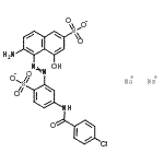 CAS#: 70815-07-5， Disodium 6-amino-5-({5-[(4-chlorobenzoyl)amino]-2-sulfonatophenyl}diazenyl)-4-hydroxy-2-naphthalenesulfonate