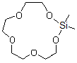 structure of CAS# 70851-49-9, 1,1-Dimethylsila-14-Crown-5;2,2-Dimethyl-2-Sila-14-Crown-5;41150_Fluka;1,1-Dimethyl-1-Sila-2,5,8,11,14-Oxacyclotetradecane