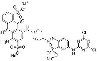 CAS#: 70865-35-9， Trisodium 5-Amino-8-[[4-[[4-[(4,6-Dichloro-1,3,5-Triazin-2-Yl)Amino]-2-Sulphonatophenyl]Azo]Phenyl]Amino]-9,10-Dihydro-9,10-Dioxoanthracene-1,6-Disulphonate