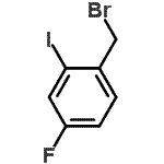 结构式 CAS# 70931-59-8, 1-(溴甲基)-4-氟-2-碘苯