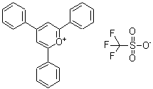结构式 CAS# 70962-62-8, 2,4,6-三苯基吡喃鎓三氟甲烷磺酸盐