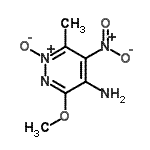 CAS#: 709637-22-9， 3-methoxy-6-methyl-5-nitro-1-oxido-pyridazin-1-ium-4-amine