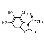 CAS#: 709641-01-0， 1-(5,6-Dihydroxy-2,4-dimethyl-1-benzofuran-3-yl)ethanone