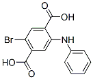 structure of CAS# 71033-00-6, 2-Anilino-5-Bromoterephthalic Acid;1,4-Benzenedicarboxylic Acid, 2-Bromo-5-(Phenylamino)-;2-Anilino-5-Bromoterephthalic Acid