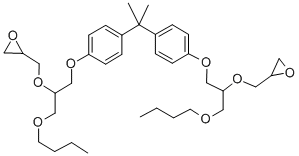 CAS#: 71033-08-4， 2,2'-[(1-Methylethylidene)Bis[4,1-Phenyleneoxy[1-(Butoxymethyl)Ethylene]Oxymethylene]]Bisoxirane