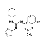 CAS#: 71080-06-3， 1-Cyclohexyl-2-(2-methyl-4-quinolinyl)-3-(1,3-thiazol-2-yl)guanidine hydrochloride (1:1)
