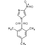 structure of CAS# 71100-55-5, 1-(Mesitylsulfonyl)-4-nitro-1H-imidazole;1-(MESITYLENE-2-SULFONYL)-4-NITROIMIDAZOLE