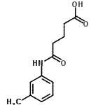 structure of CAS# 71195-70-5, 5-[(3-Methylphenyl)amino]-5-oxopentanoic acid;4-[(3-methylphenyl)carbamoyl]butanoic acid;4-[N-(3-methylphenyl)carbamoyl]butanoic acid;4-m-Tolylcarbamoyl-butyric acid