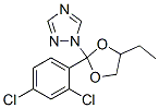 structure of CAS# 71245-23-3, etaconazole;Vangard;1-((2-(2,4-Dichlorophenyl)-4-Ethyl-1,3-Dioxolan-2-Yl)Methyl)-1H-1,2,4-Triazole;1H-1,2,4-Triazole, 1-((2-(2,4-Dichlorophenyl)-4-Ethyl-1,3-Dioxolan-2-Yl)Methyl)-