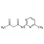 结构式 CAS# 713-70-2, N-(4-甲基-2-嘧啶基)-3-氧代丁酰胺