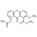 CAS#: 71326-06-2， methyl 8-acetoxy-2-methoxy-9-oxo-xanthene-1-carboxylate