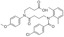 CAS 登录号：71455-65-7， N-(N-(对氯苯甲酰基)-4-(2,6-二甲基苯胺基)丁酰基)-4-(对甲氧苯胺基)丁酸