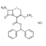 CAS#: 71613-81-5， Diphenylmethyl (6S,7S)-7-amino-3-methoxy-8-oxo-5-thia-1-azabicyclo[4.2.0]oct-2-ene-2-carboxylate hydrochloride (1:1)