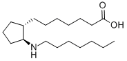 structure of CAS# 71629-07-7, (+-)-13-Azaprostanoic Acid;7-[(1S,2S)-2-(Heptylamino)Cyclopentyl]Enanthic Acid;Cbiol_001997;Bio1_000283