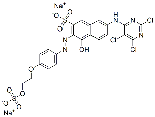 CAS#: 71701-31-0， Disodium 4-Hydroxy-3-[[4-[2-(Sulphonatooxy)Ethoxy]Phenyl]Azo]-7-[(2,5,6-Trichloro-4-Pyrimidinyl)Amino]Naphthalene-2-Sulphonate