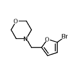 结构式 CAS# 71897-83-1, 4-[(5-溴-2-呋喃基)甲基]吗啉
