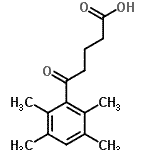 structure of CAS# 719295-43-9, 5-Oxo-5-(2,3,5,6-tetramethylphenyl)pentanoic acid;5-(2,3,5,6-Tetramethylphenyl)-5-oxovaleric acid