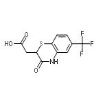 CAS#: 7196-94-3， [3-Oxo-6-(trifluoromethyl)-3,4-dihydro-2H-1,4-benzothiazin-2-yl]acetic acid
