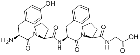 结构式 CAS# 72122-63-5, L-酪氨酰-L-脯氨酰-L-苯丙氨酰-L-脯氨酰-甘氨酸