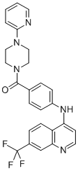 CAS 登录号：72141-45-8， (4-吡啶-2-基哌嗪-1-基)-[4-[[7-(三氟甲基)喹啉-4-基]氨基]苯基]甲酮