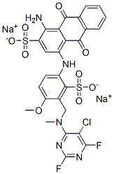 CAS#: 72243-89-1， Disodium 1-Amino-4-[[3-[[(5-Chloro-2,6-Difluoro-4-Pyrimidinyl)Methylamino]Methyl]-4-Methoxysulphonatophenyl]Amino]-9,10-Dihydro-9,10-Dioxoanthracene-2-Sulphonate