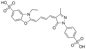 CAS#: 72269-63-7， 2-[4-[1,5-Dihydro-3-Methyl-5-Oxo-1-(4-Sulphophenyl)-4H-Pyrazol-4-Ylidene]But-2-Enylidene]-3-Ethyl-2,3-Dihydrobenzoxazole-5-Sulphonic Acid