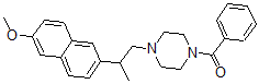 CAS#: 72278-69-4， [4-[2-(6-Methoxynaphthalen-2-Yl)Propyl]Piperazin-1-Yl]-Phenylmethanone