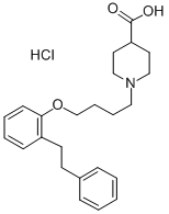 CAS#: 72284-41-4， 1-[4-(2-Phenethylphenoxy)Butyl]Piperidine-4-Carboxylic Acid Hydrochloride