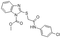 CAS#: 723247-50-5， Methyl 2-[(4-Chlorophenylcarbamoyl)Methylthio]-1H-Benzo[d]Imidazole-1-Carboxylate