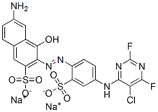 CAS#: 72379-43-2， Disodium (3E)-6-Amino-3-[[4-[(5-Chloro-2,6-Difluoropyrimidin-4-Yl)Amino]-2-Sulfonatophenyl]Hydrazinylidene]-4-Oxonaphthalene-2-Sulfonate